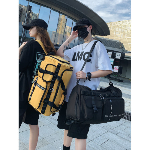 旅行包2024年新款大容量男短途行李後後背包登機雙肩包乾濕分離健身包