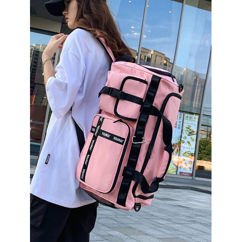 旅行包2024年新款大容量男短途行李後後背包登機雙肩包乾濕分離健身包