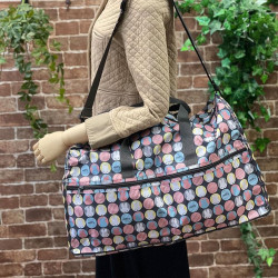 日單米兔折曡旅行袋大容量行李袋可套拉桿箱手提斜背單肩波士頓包