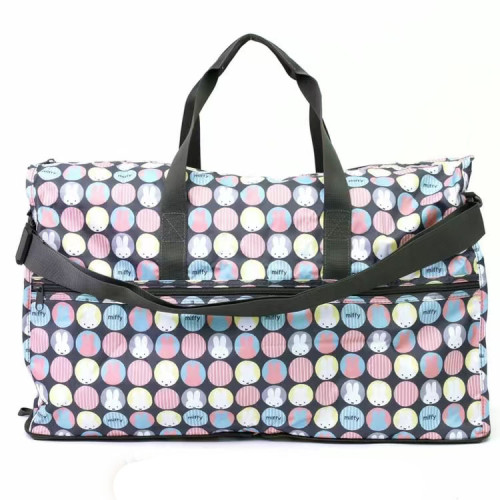 日單米兔折曡旅行袋大容量行李袋可套拉桿箱手提斜背單肩波士頓包