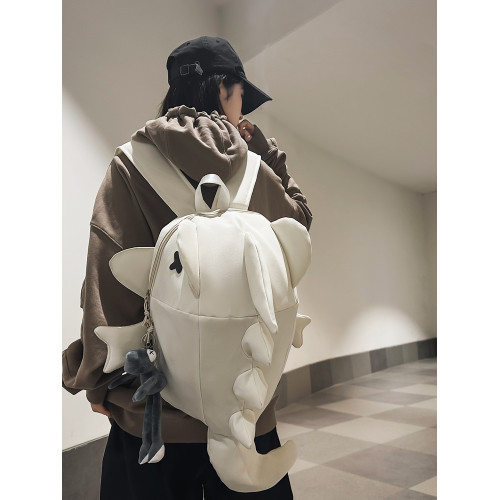 情侶雙肩包大容量時尚小衆設計鯊魚後後背包高中生潮酷大學生旅行書包