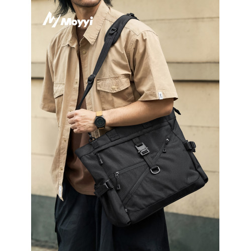 男士手提包商務出差公文包單肩托特包斜後後背包多功能電腦後後背包男包