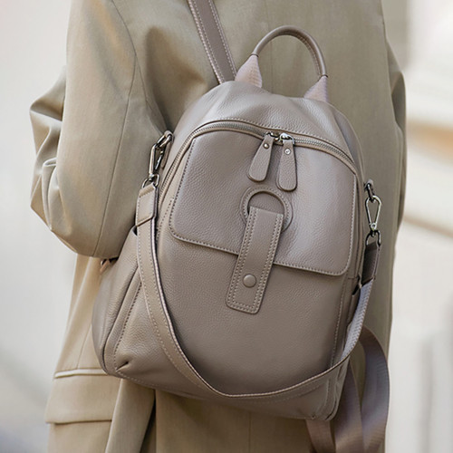 雙肩後後背包頭層牛皮大容量包2025新款電腦時尚旅行包休閒真皮後後背包