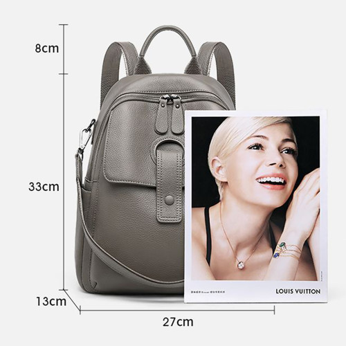 雙肩後後背包頭層牛皮大容量包2025新款電腦時尚旅行包休閒真皮後後背包