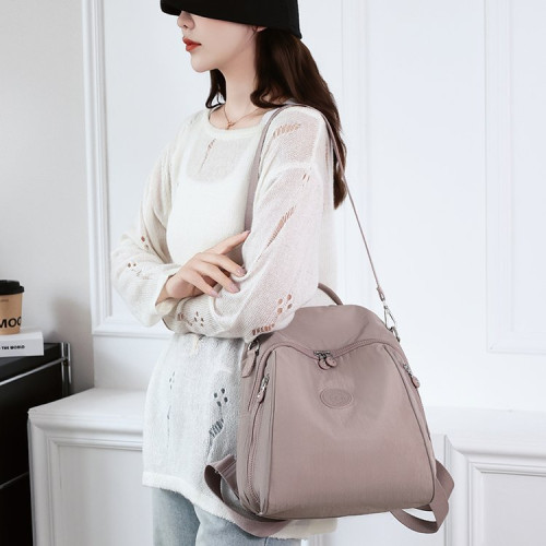 2025新款女士大容量雙肩包時尚休閒防水耐磨輕便牛津布百搭小後後背包