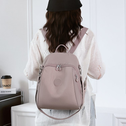 2025新款女士大容量雙肩包時尚休閒防水耐磨輕便牛津布百搭小後後背包