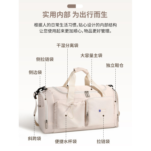 短途旅行包女輕便大容量出差旅遊登機包手提行李袋男款運動健身包