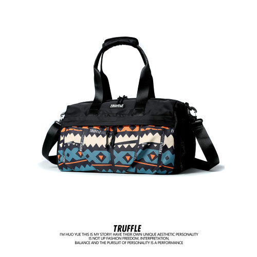 TRUFFLE潮牌大容量旅行包女單肩斜後後背包男高級感健身包短途手提包