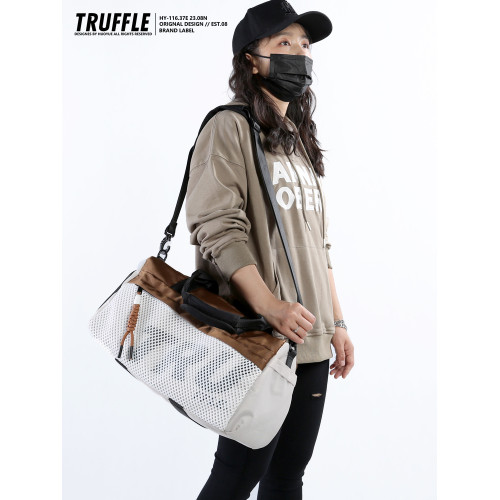 TRUFFLE潮牌大容量旅行包女單肩斜後後背包男高級感健身包短途手提包