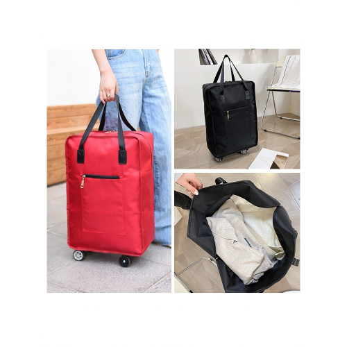 旅行袋行李袋防水超大量行李包學生衣服收納包旅行包萬向輪折曡包