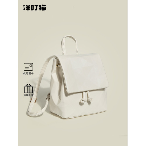 洋叮貓小衆原創設計感雙肩包女式通勤小書包2025新款時尚百搭後後背包