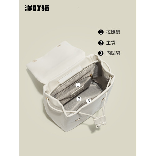 洋叮貓小衆原創設計感雙肩包女式通勤小書包2025新款時尚百搭後後背包