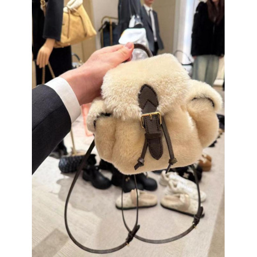 2025秋冬新款復古百搭毛絨雙肩包毛毛後後背包大容量女包日韓通勤包潮