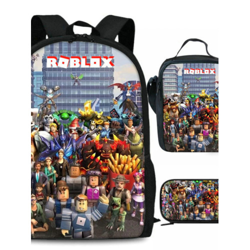 ROBLOX後後背包學生減負男孩書包休閒大容量女生雙肩包護脊超輕兒童包