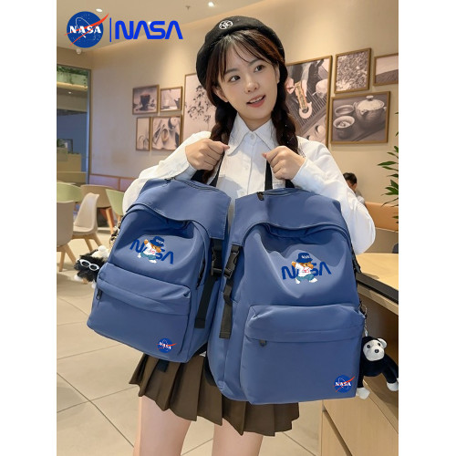 NASA聯名輕便雙肩包中學生女後後背包ins風外出防水小衆逛街書包男