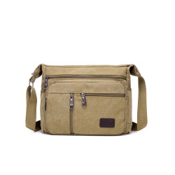 2026新款男式休閒男包帆布包男橫款單肩包斜後後背包男士包包斜背後後背包