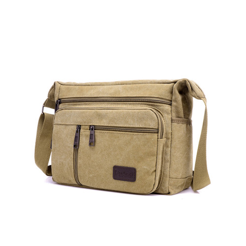 2026新款男式休閒男包帆布包男橫款單肩包斜後後背包男士包包斜背後後背包