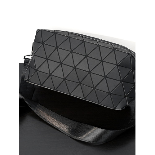 2025新款菱格圖案單肩包小方包 韓版男包休閒時尚單肩包斜後後背包潮