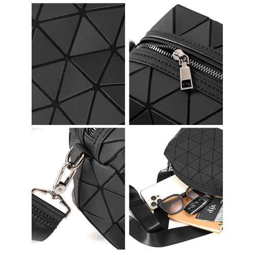 2025新款菱格圖案單肩包小方包 韓版男包休閒時尚單肩包斜後後背包潮