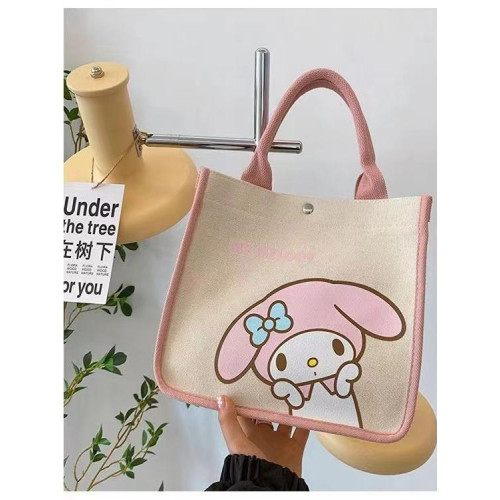 可愛帆布包手提袋大容量手拎通勤飯盒包洗漱包女包新款卡通小清新 可愛帆布包手提袋大容量手拎通勤飯盒包洗漱包女包新款卡通小清新