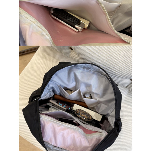 大容量雙肩包休閒女士外出旅行包時尚斜背單肩兩用包多功能牛津布