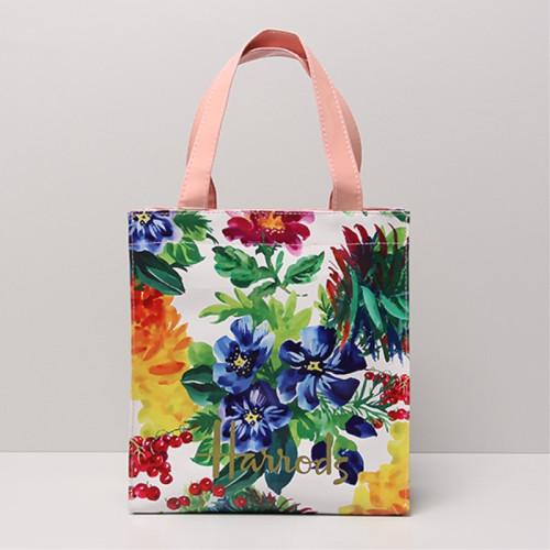 Harrods新款 英倫名品PVC花卉系列防水環保購物袋單肩手提包