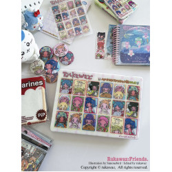 RUKAWAZx鳥鳥一聯名原創可愛動漫FRIENDS小動物適用蘋果電腦筆電MacbookproM3/air 13/16/14寸滿天星亮面