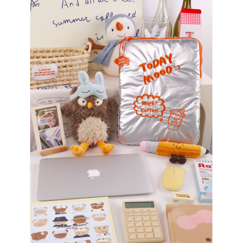 今日心情電腦內膽包14寸筆記型電腦包女高級感高顔值韓式適華爲蘋果ipad平板macbook收納包小衆可愛風保護套 今日心情電腦內膽包14寸筆記型電腦包女高級感高顔值韓式適華爲蘋果ipad平板macbook收納包小衆可愛風保護套