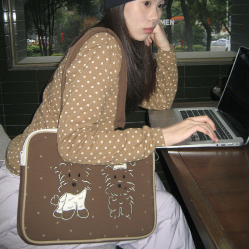 3egiz原創潦草小狗拼布刺綉通勤平板筆記型電腦包女單肩可愛小衆防摔保護套16寸 3egiz原創潦草小狗拼布刺綉通勤平板筆記型電腦包女單肩可愛小衆防摔保護套16寸