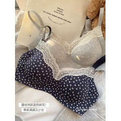 純棉的！！小胸聚攏無痕內衣女文胸軟支撐收副乳無鋼圈文胸罩薄款