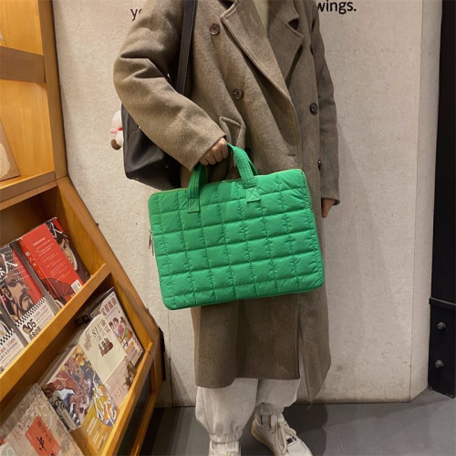 筆記型電腦包16寸手提簡約女士2023新款適用蘋果macbookair/pro13通勤防摔防震華爲聯想小新14平板ipad內膽包