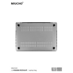 MIUCHO 人體骨架電腦殼適用蘋果26新款M5鐳射air13透明macbook14磨砂pro原創設計防摔pro16寸防磕碰保護硬殼