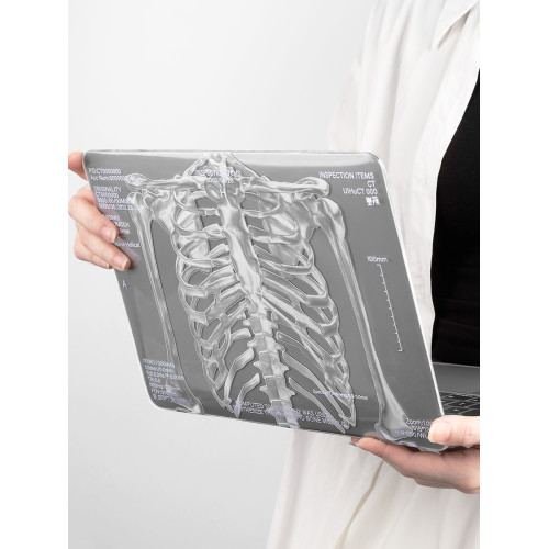MIUCHO 人體骨架電腦殼適用蘋果26新款M5鐳射air13透明macbook14磨砂pro原創設計防摔pro16寸防磕碰保護硬殼
