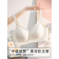 無痕內衣女聚攏小胸顯大收副乳防下垂無鋼圈春夏季薄款固定杯文胸