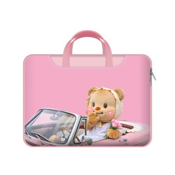 升級款手提斜背皮革電腦包男女適用蘋果Air13華爲matebook14聯想拯救者惠普戴爾小米17/16/15寸筆電內膽包