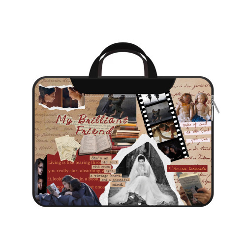 升級款手提斜背皮革電腦包男女適用蘋果Air13華爲matebook14聯想拯救者惠普戴爾小米17/16/15寸筆電內膽包