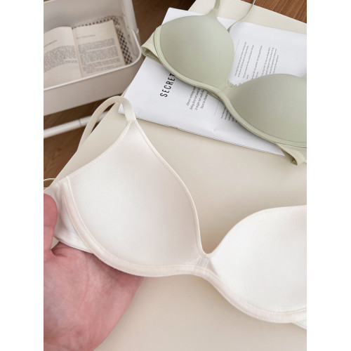 “海鹽季風”美背無痕內衣女生聚攏小胸收副乳防下垂文胸女士胸罩