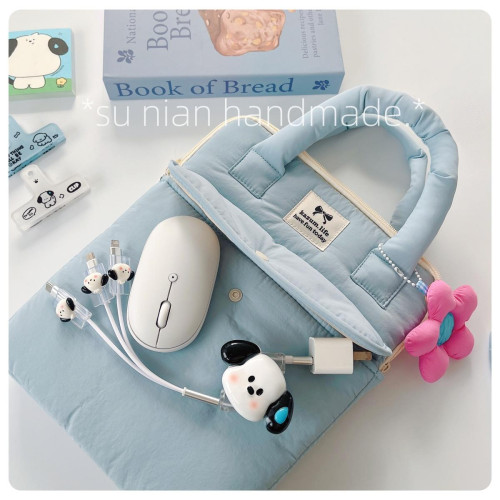 原創ins風 2025新款可愛防摔防震電腦內膽包保護套手提適用於蘋果筆電14寸收納Air13.3英寸ipad華爲macbook