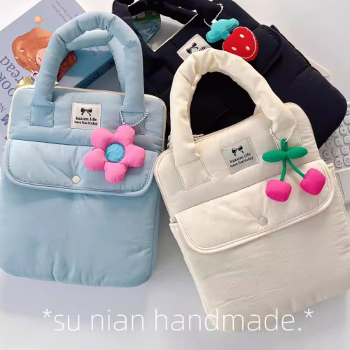 原創ins風 2025新款可愛防摔防震電腦內膽包保護套手提適用於蘋果筆電14寸收納Air13.3英寸ipad華爲macbook