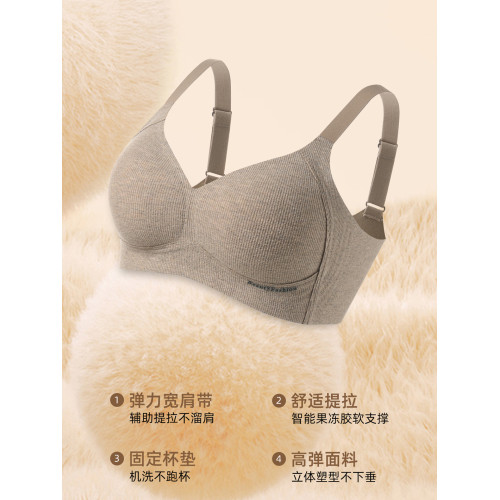 無痕內衣女士小胸聚攏收副乳防下垂上托提拉無鋼圈舒適裸感文胸罩