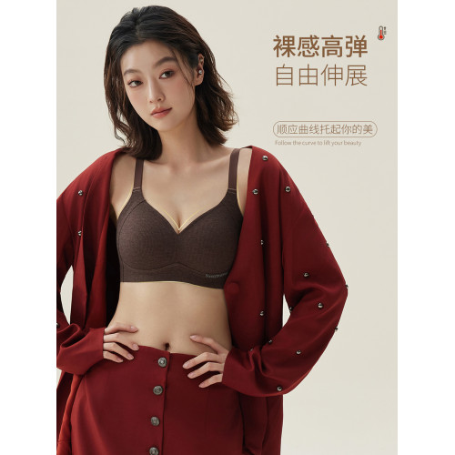 無痕內衣女士小胸聚攏收副乳防下垂上托提拉無鋼圈舒適裸感文胸罩