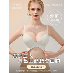 8cm加厚內衣女小胸顯大外擴漫畫胸聚攏平胸專用2024新款爆款文胸