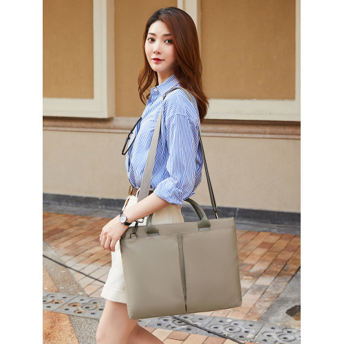 筆記型電腦包女士手提14寸13.3寸15.6日韓休閒大容量單肩斜後後背包