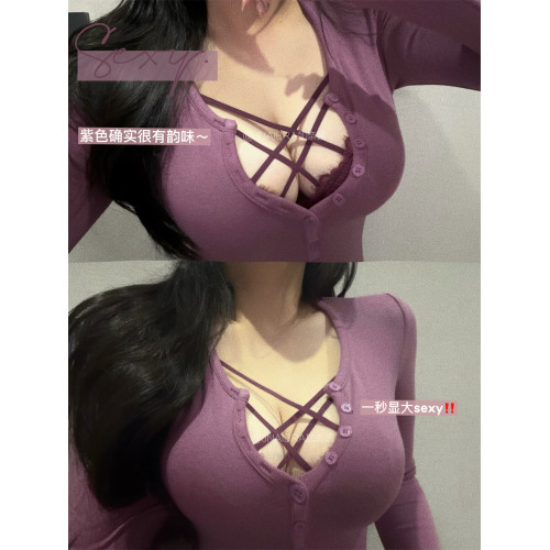 葡萄紫2.0 小胸聚攏乳膠內衣女上托顯胸大純欲性感文胸套裝無鋼圈
