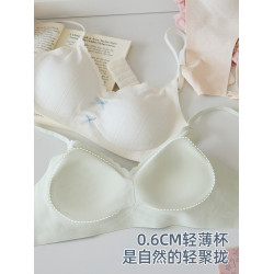 六隻兔子內衣女小胸聚攏無鋼圈胸罩防下垂果凍條軟支撐收副乳文胸