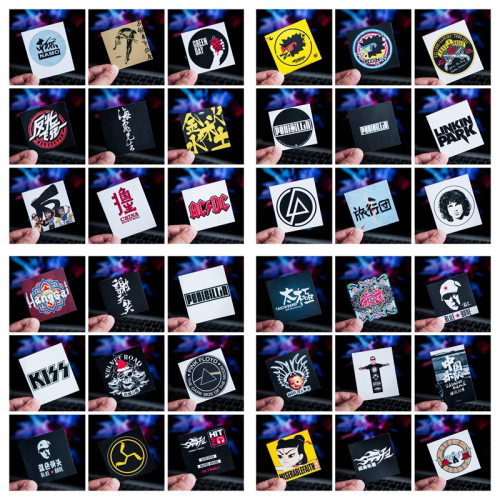 搖滾樂隊民謠筆記型電腦手機拉桿箱電吉他覆膜磨砂面防水貼紙 搖滾樂隊民謠筆記型電腦手機拉桿箱電吉他覆膜磨砂面防水貼紙