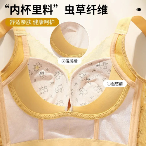 【院線】無鋼圈聚攏傳統型無插片文胸女上托防下垂調整型蕾絲內衣