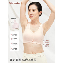 前釦內衣媽媽款文胸中年婦女無鋼圈背心式老年人純棉大碼胸罩夏季