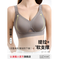 貓人無痕內衣女聚攏小胸提拉軟支撐調整型收副乳防下垂美背文胸罩