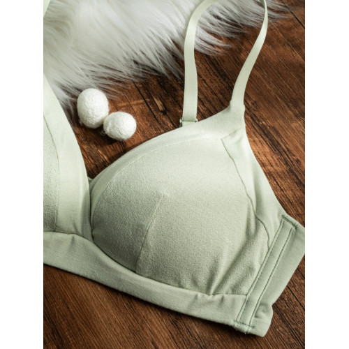 真絲桑蠶絲內裡純棉三角杯內衣女大胸顯小胸聚攏無鋼圈薄美背文胸